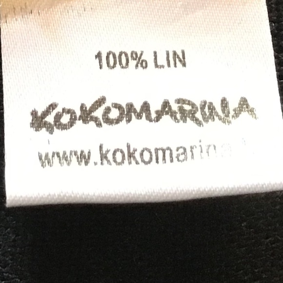 NWOT Kokomarina Black Linen Wide Leg Pants - Picture 2 of 14